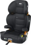 Chicco KidFit ClearTex Plus 2 en 1 Asiento elevador de posicionamiento de cinturón, asiento elevador sin respaldo y respaldo alto, para niños de 4 años en adelante y 40-100 libras | Obsidiana/Negro
