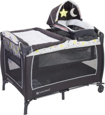 Baby Trend - Cuna extraíble Lil Snooze Deluxe II Corralito, Twinkle Twinkle Little Star
