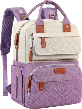 Legestori Mochila para pañales, bolsa de pañales para bebé con bolsillos aislados y correas para carriola